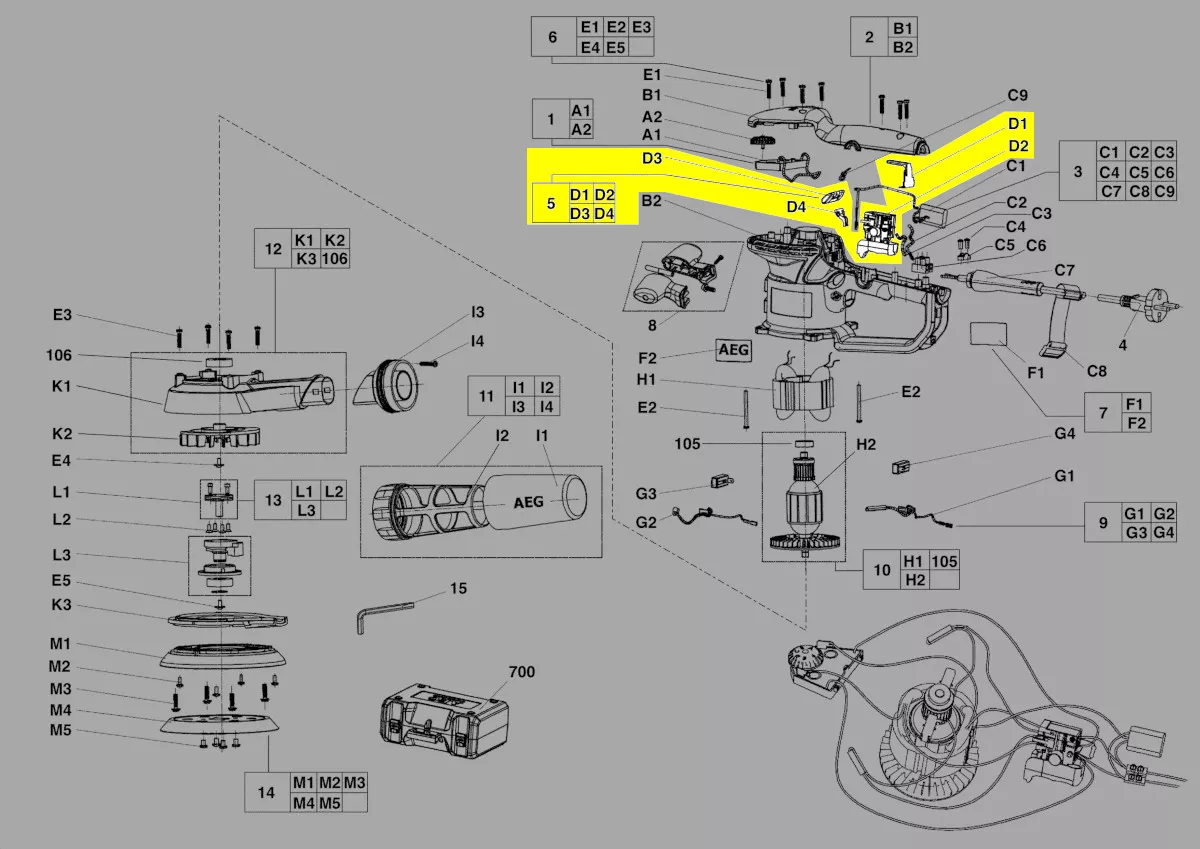 Interrupteur réf. 200399006 AEG